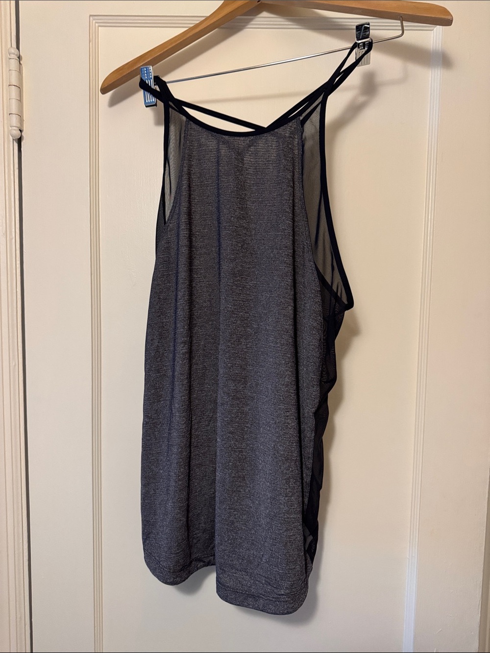 Lululemon Women’s Black Grey Mesh-Back Tank Top XL